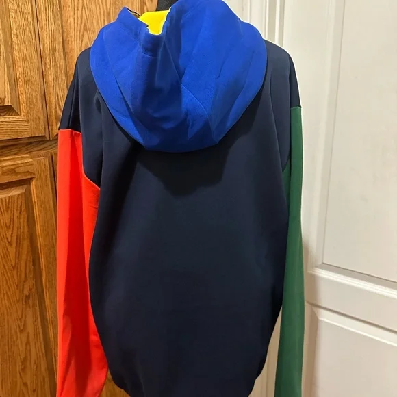 POLO RALPH LAUREN HOODED COLOR BLOCK MENS SWEATSHIRT XL - Picture 3 of 5